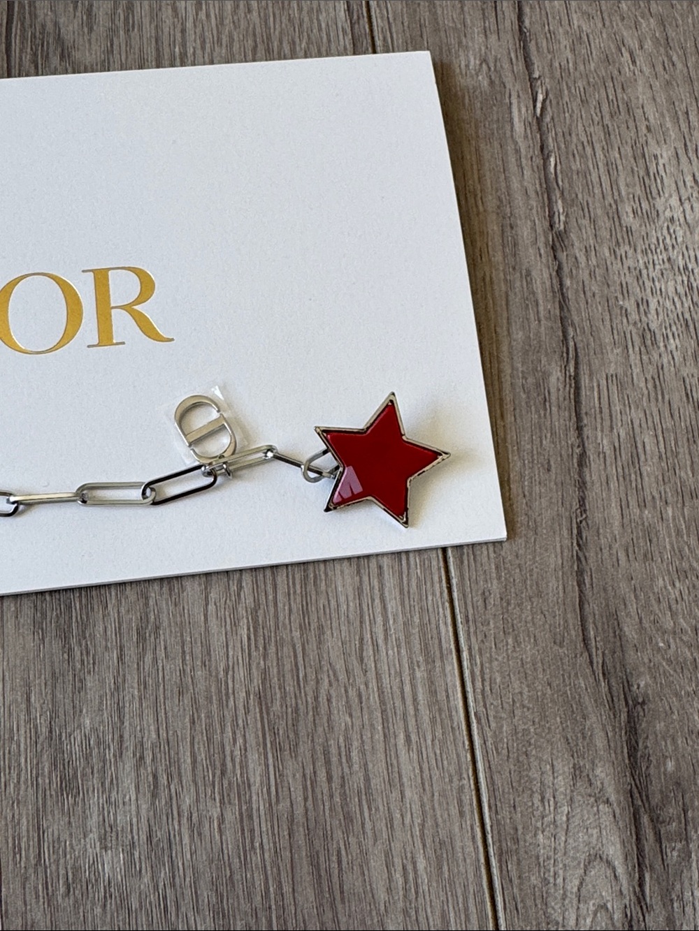 NEW Dior Silver Star Phone Charm Ring Chain Y2K Bag Charm Keychain Luxury - Picture 6 of 7